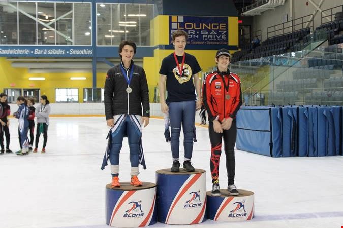 Junior – Masculin 500m- Charles Fortin (CHI),  Simon Daudelin (TRI), Jean-Christophe Vincent (LON)