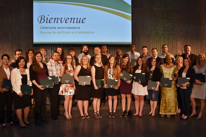Cérémonie sur le campus de Trois-Rivières.