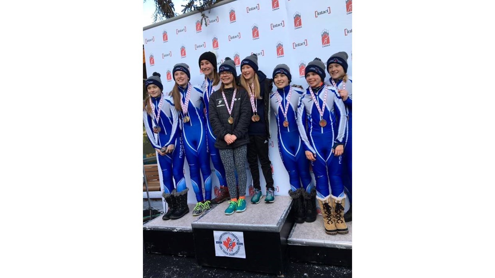 Mya Joly, médaillée de bronze aux relais chez les 12 ans