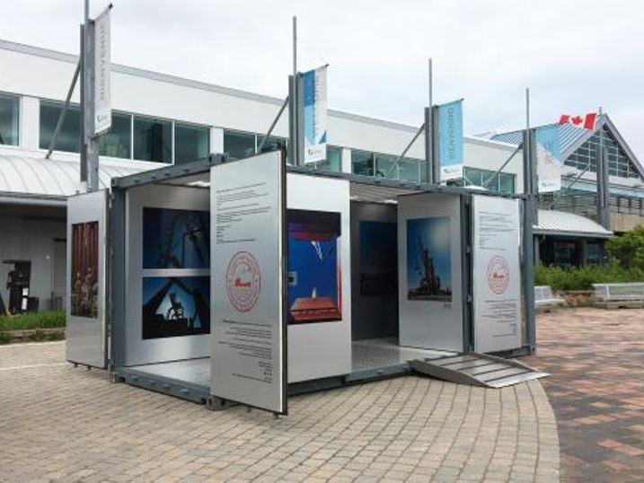 Exposition itinérante de photographies maritimes : Un conteneur transformé en galerie d’art au Port de Trois-Rivières
