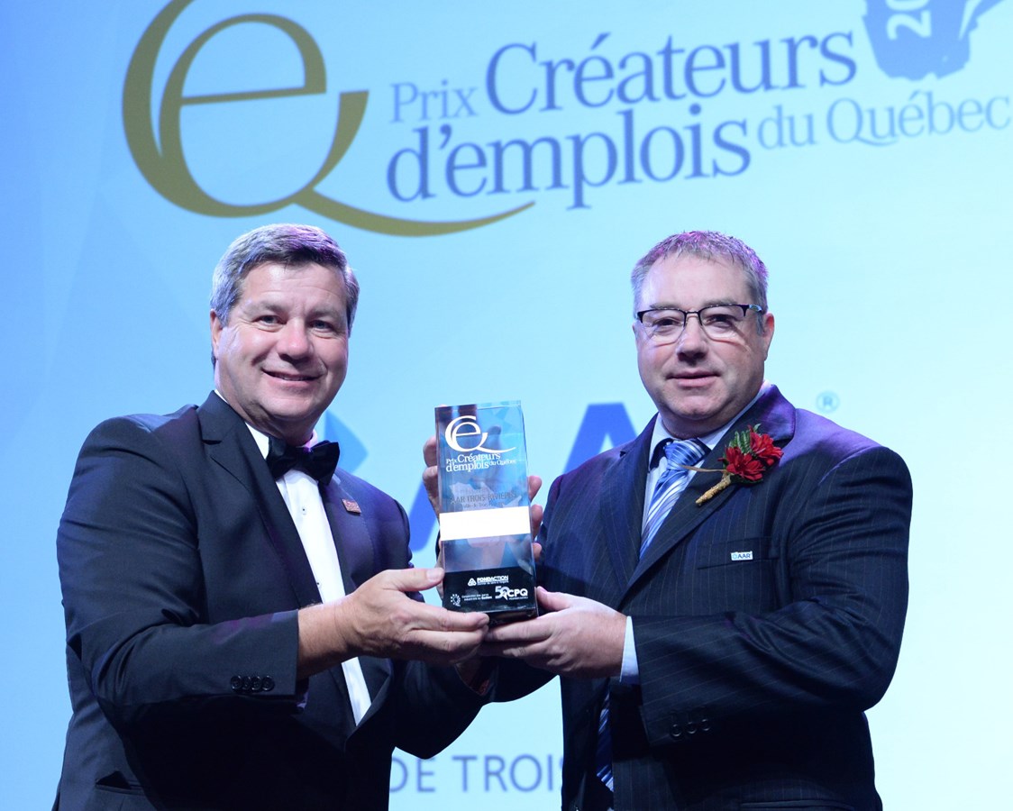 Pluritec et AAR Trois-Rivières, deux entreprises récompensées aux "Prix Créateurs d'emploi"