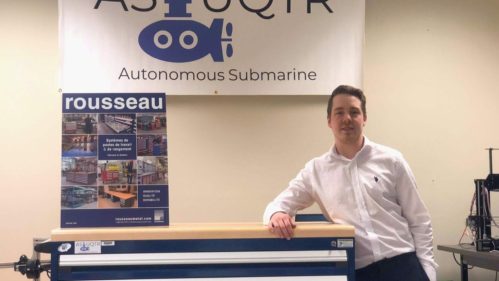 Marc-André Morrissette-Soucy, étudiant au baccalauréat en génie électrique (concentration génie informatique) de l'UQTR, et capitaine d'AS UQTR.