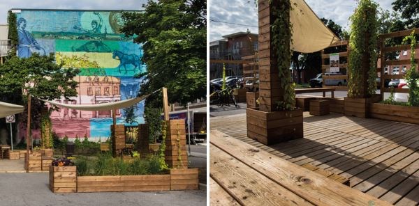 L'une des réalisations de verdissement urbain de Nature Québec, à Québec: l'Oasis Saint-Vallier.