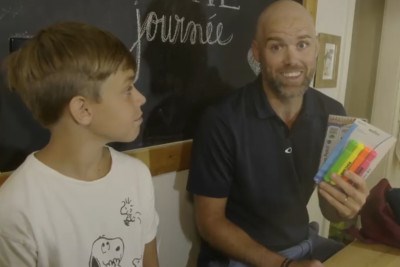 Frédéric Beaulieu et sa famille ont participé à cette campagne, pour mettre en avant les commerçants de la Ville.