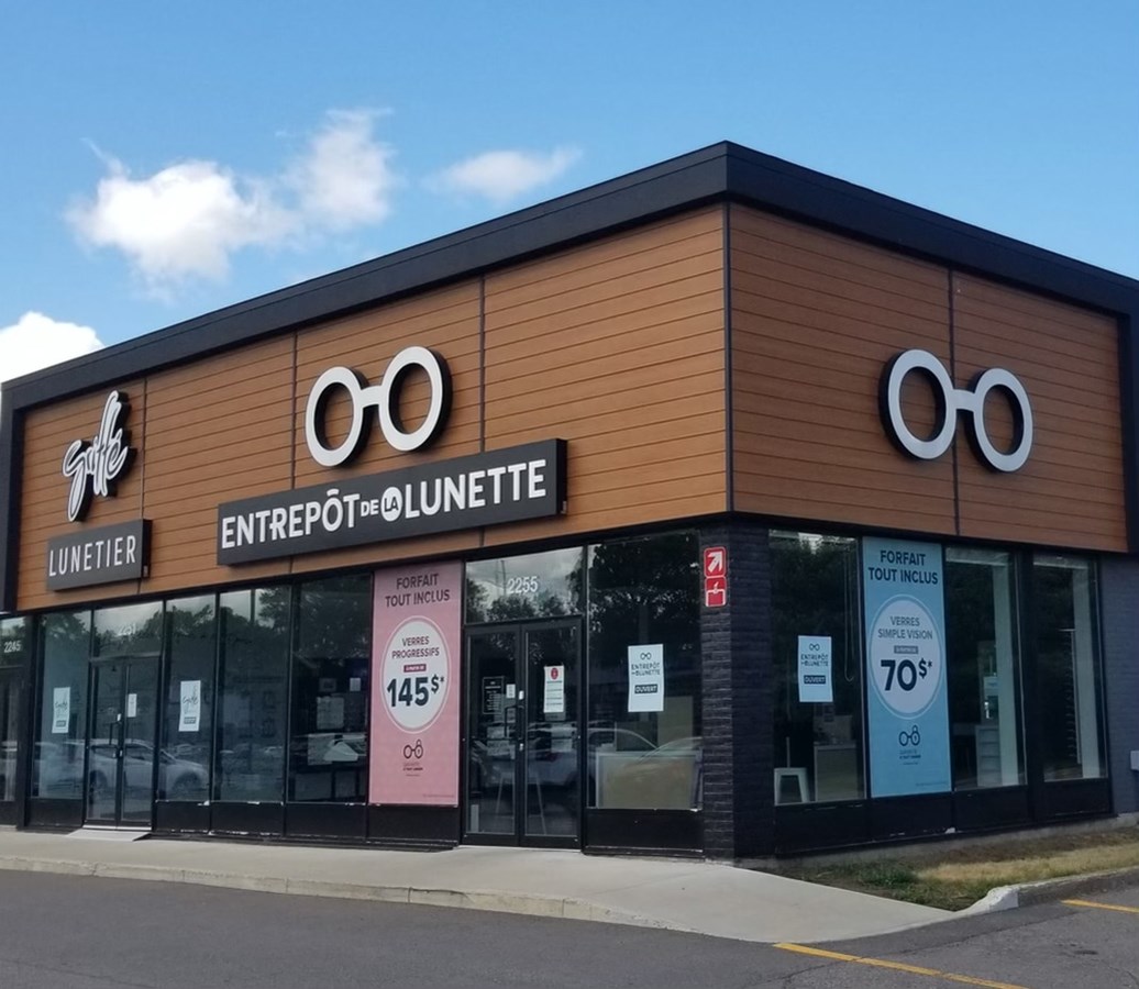 Le siège social de L’Entrepôt de la Lunette et de Griffé Lunetier est situé sur le boulevard des Récollets, à Trois-Rivières