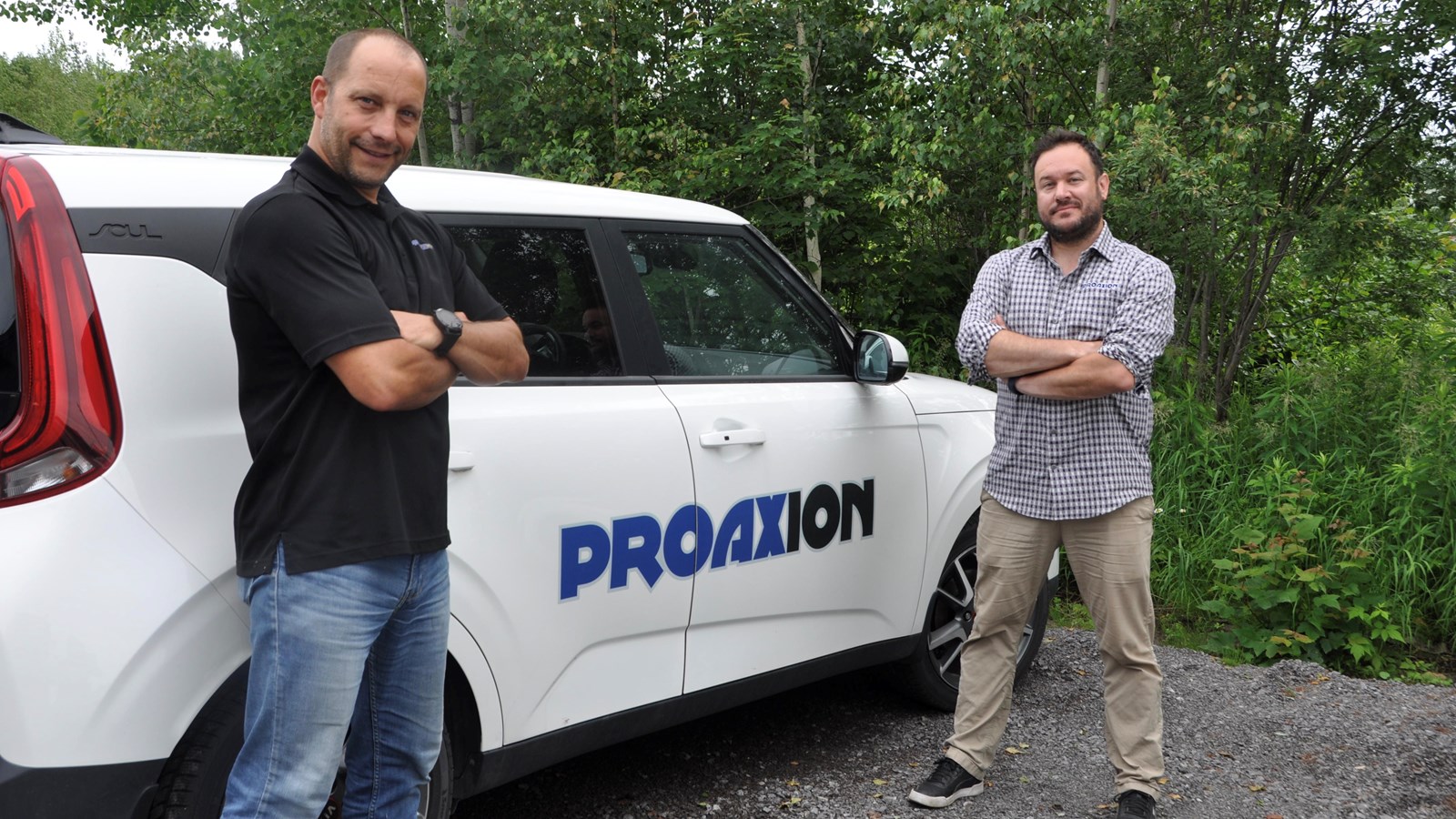 Les copropriétaires de l’entreprise Proaxion, Jean-François Picard et Brian Massie.