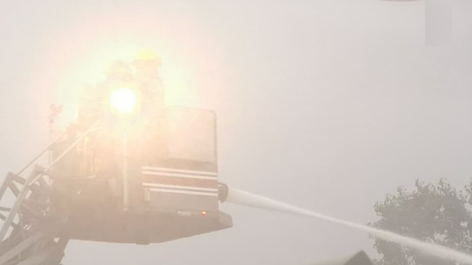 Intervention d'arrosage par les pompiers