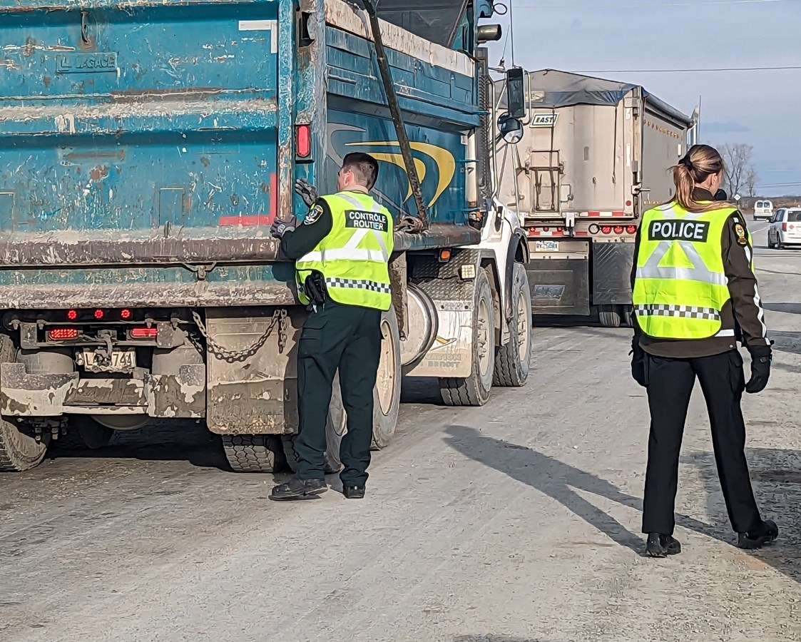 Opération conjointe dans le secteur du parc industriel de Bécancour