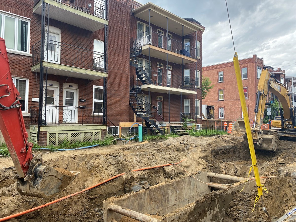 Les travaux vont bon train sur la rue Sainte-Cécile et les rues avoisinantes