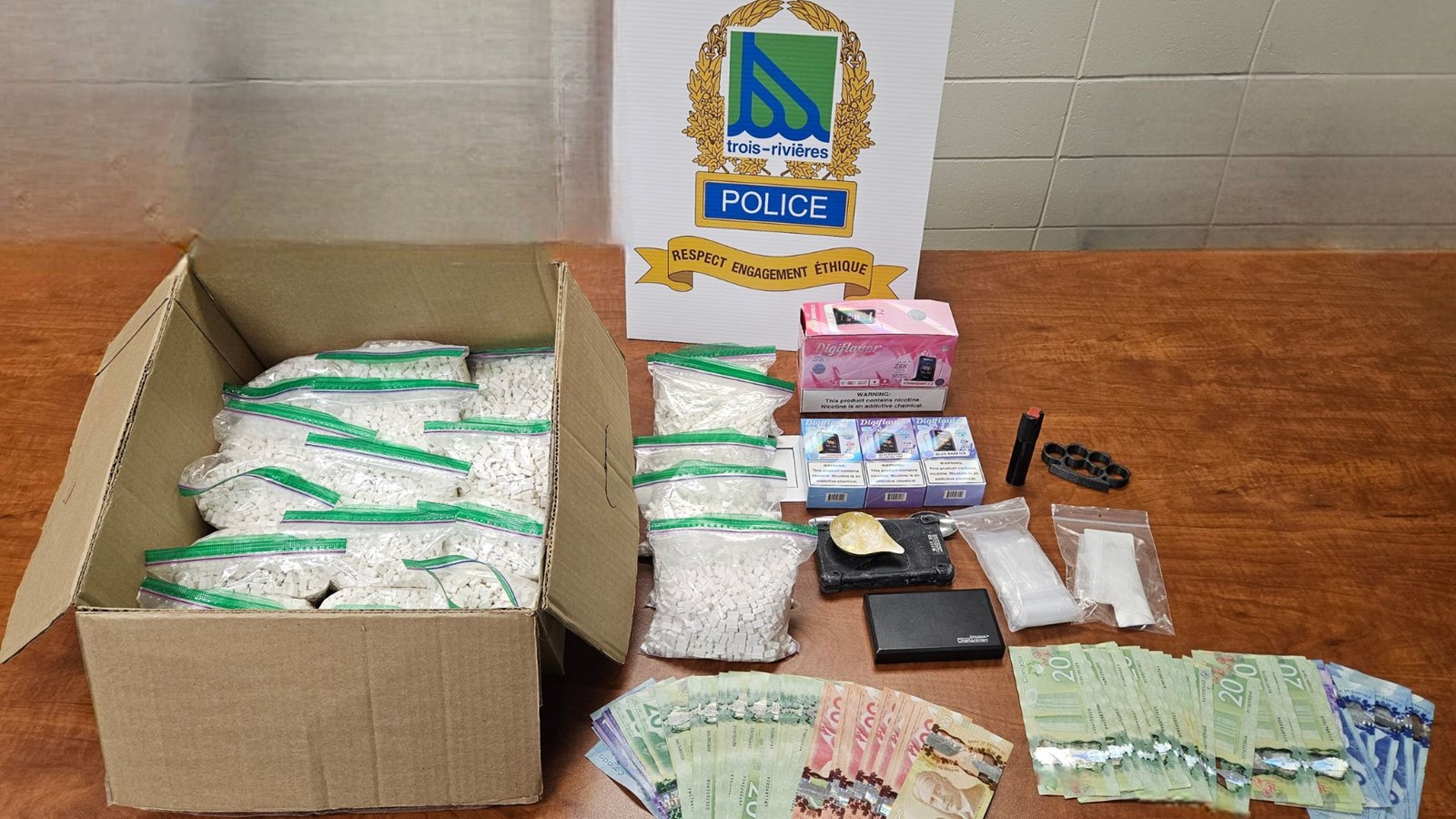 Saisie à Trois-Rivières de plusieurs substances illicites