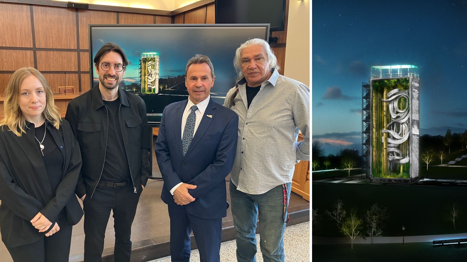 Un spectacle audiovisuel au parc des Papetiers à Shawinigan