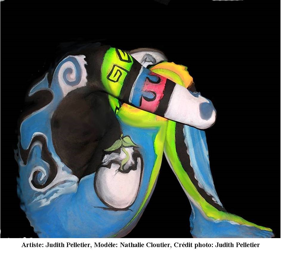 Bodypainting réalisé par Judith Pelletier
