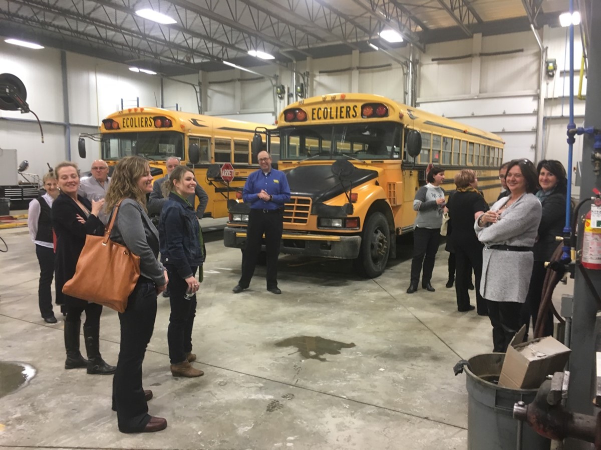 Visite des installations du transporteur Autobus B. Dion
