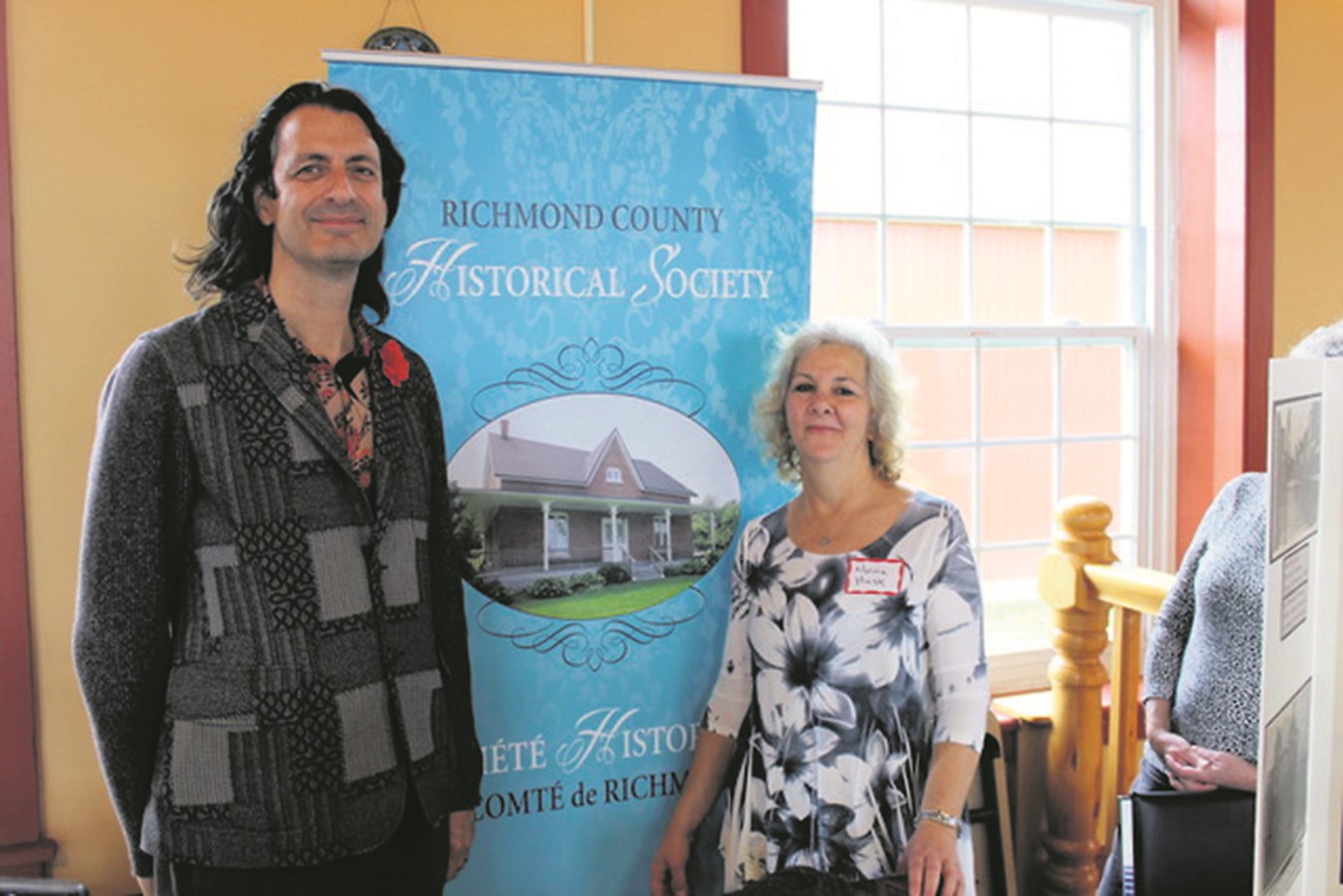 Le président de la Société d’histoire du comté de Richmond, Léo Gaudet, et la vice-présidente, Norma Husk.