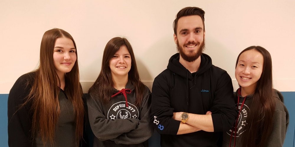 Élodie Michel, Charlie-Anna Guay, Marc-Antoine Lauzier et Rosie Croteau.