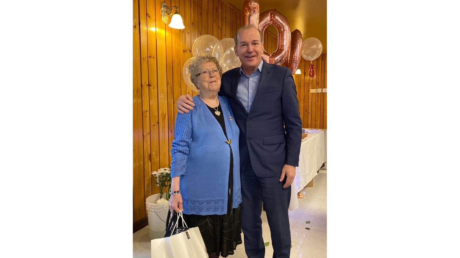 Yvette Pinard-Pouliot et André Bachand, député provincial de Richmond.