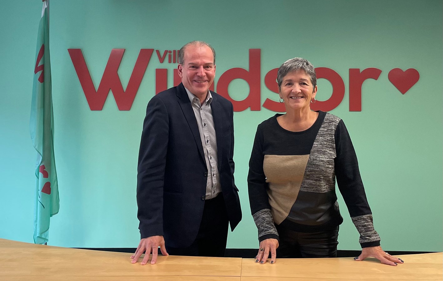 André Bachand, député de Richmond à l’Assemblée nationale, et Sylvie Bureau, mairesse de Windsor, étaient très heureux de cette subvention de 100 000 $.