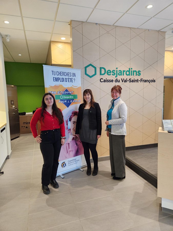 Lancement du Trio étudiant Desjardins pour l’emploi dans le Val-Saint-François
