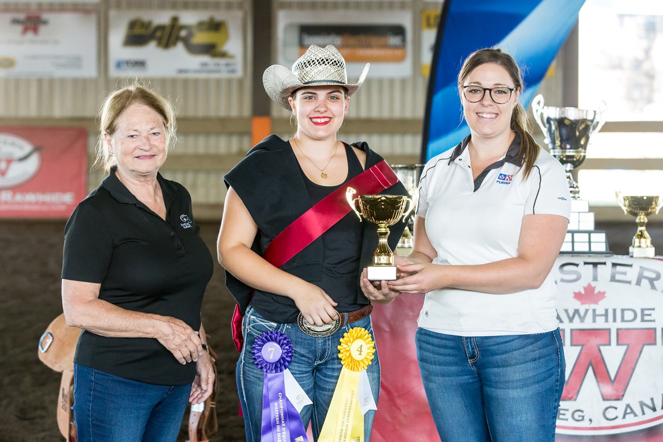 Équipe de l’Est-du-Québec, en 6 e position au Championnat d’équitation western du Québec