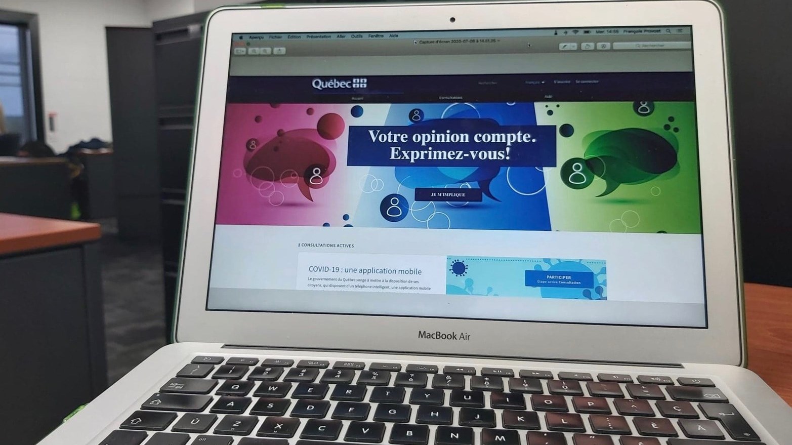 Jusqu’au 2 août, le gouvernement invite la population à participer à la consultation à partir de son site Web.