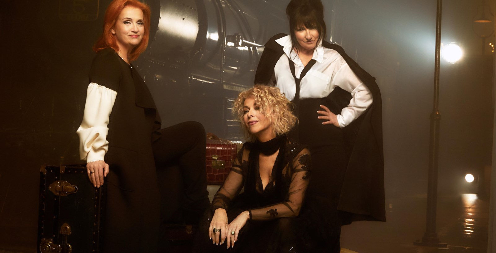 Marie-Denise Pelletier, Joe Bocan et Marie Carmen.