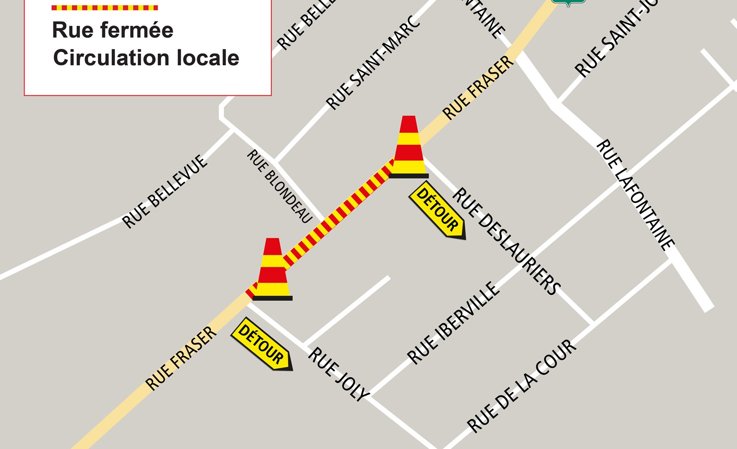 Une courte entrave sur la rue Fraser ce jeudi à Rivière-du-Loup