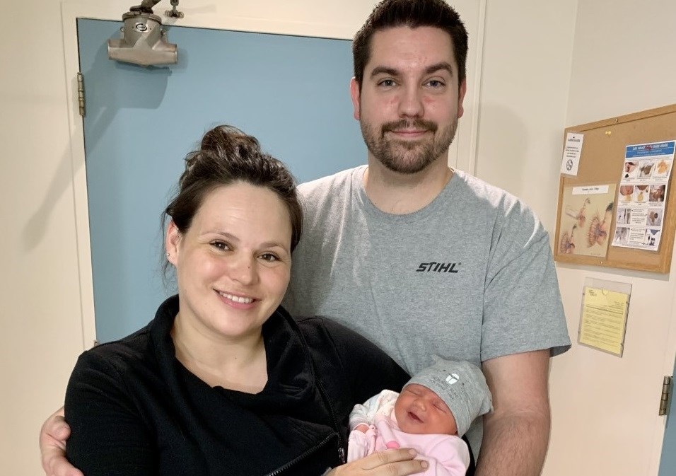 Dites bonjour à Lexie Allain, le premier bébé de l’année à l’Hôpital de Rimouski