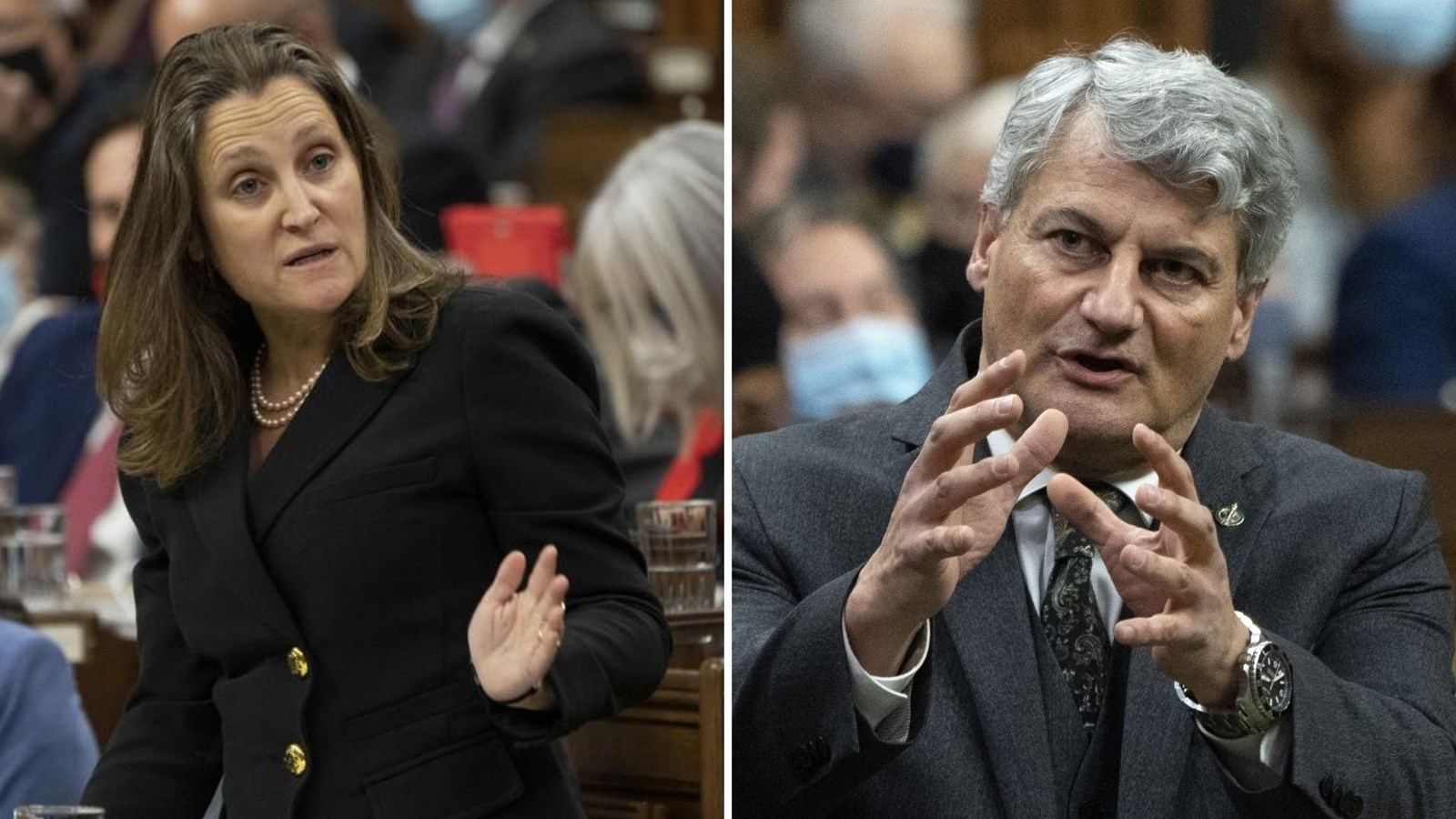 Chrystia Freeland et Gérard Deltell.