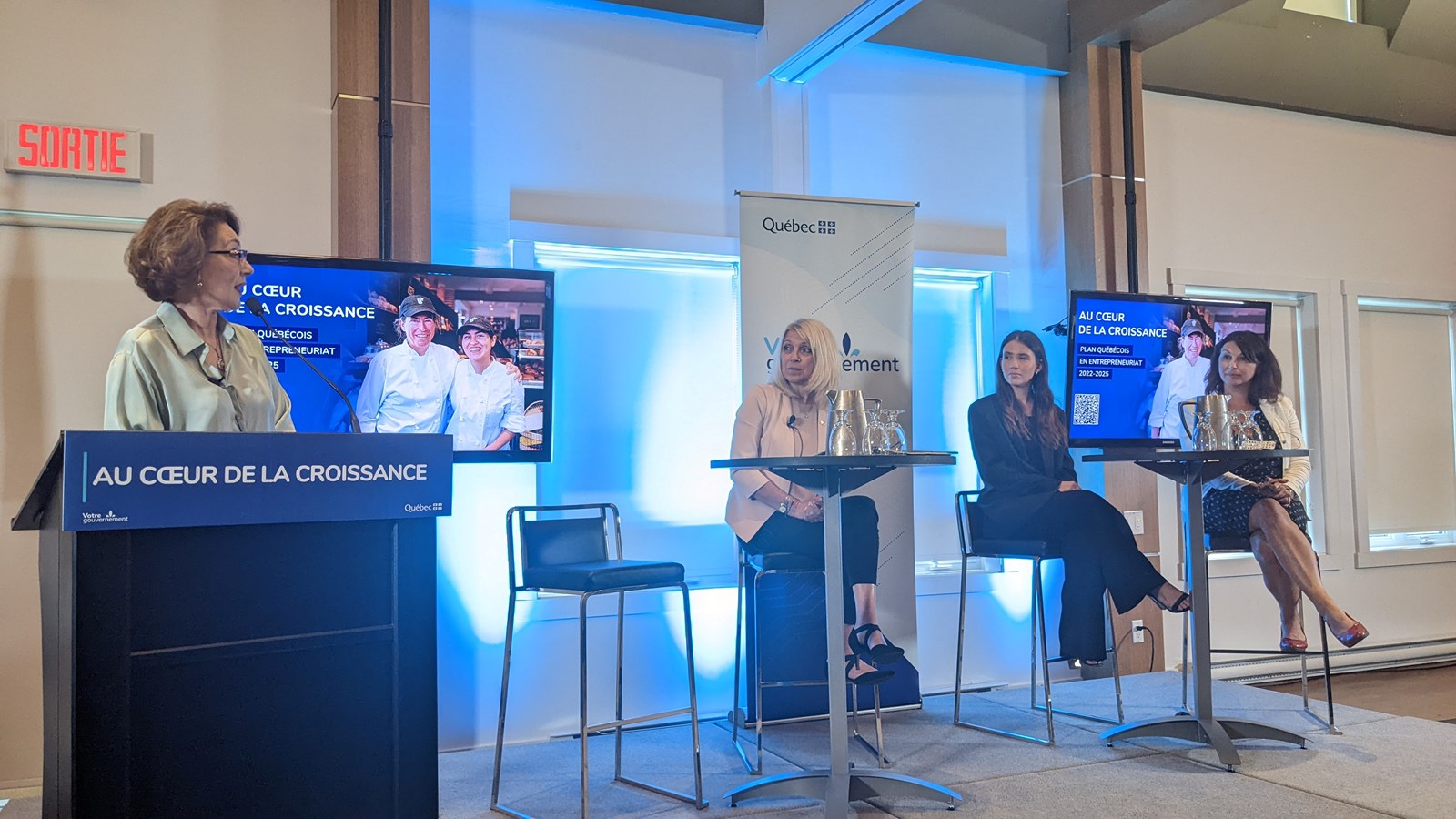 Panel sur les défis de l'entrepreunariat.