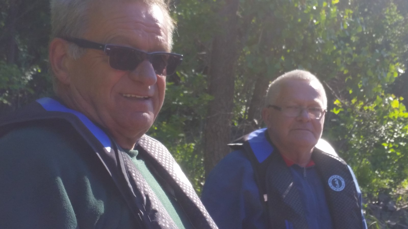 Les pêcheurs Jocelyn Flamand et Denis Rouillard.