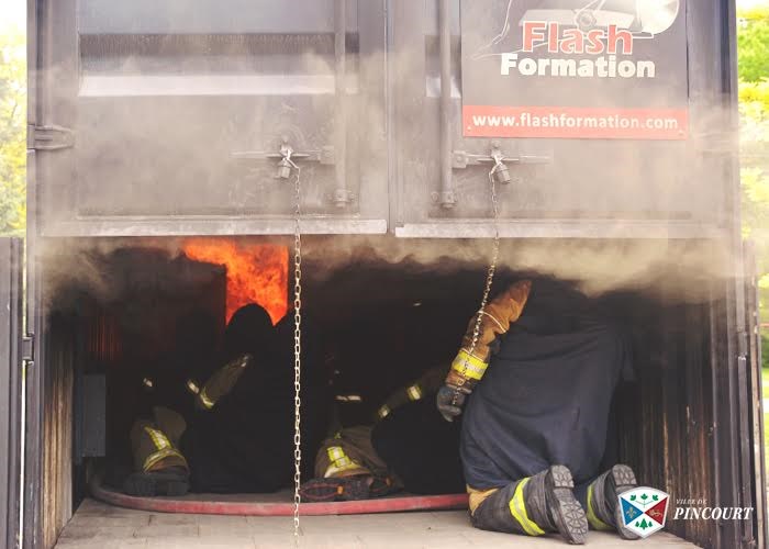 Les pompiers de Pincourt sont heureux d’être les premiers de la région de Vaudreuil-Soulanges à recevoir la formation Simulateur phénomènes thermiques RISC.