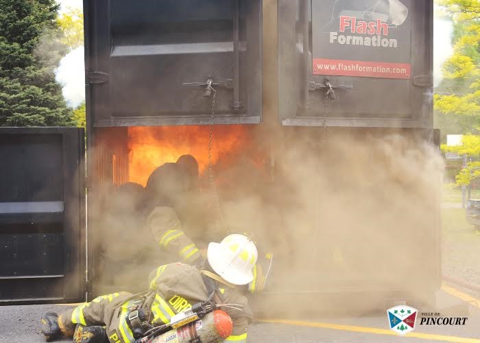 Les pompiers de Pincourt sont heureux d’être les premiers de la région de Vaudreuil-Soulanges à recevoir la formation Simulateur phénomènes thermiques RISC.