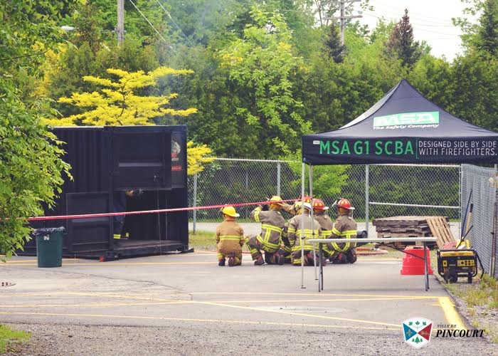 Les pompiers de Pincourt sont heureux d’être les premiers de la région de Vaudreuil-Soulanges à recevoir la formation Simulateur phénomènes thermiques RISC.