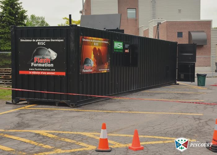 Les pompiers de Pincourt sont heureux d’être les premiers de la région de Vaudreuil-Soulanges à recevoir la formation Simulateur phénomènes thermiques RISC.