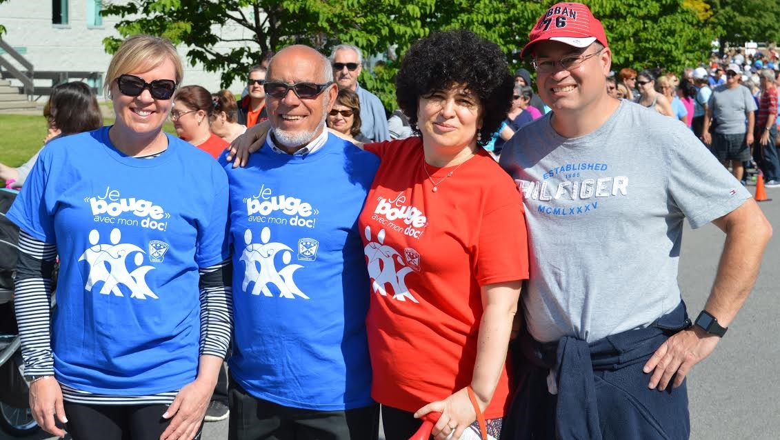 Marie-Claude Nichols, députée de Vaudreuil Yvan Cardinal, Marie de Pincourt Dre Simona Dospinescu, médecin de famile et Michel Bourdeau, Maire de Terrasse-Vaudreuil .