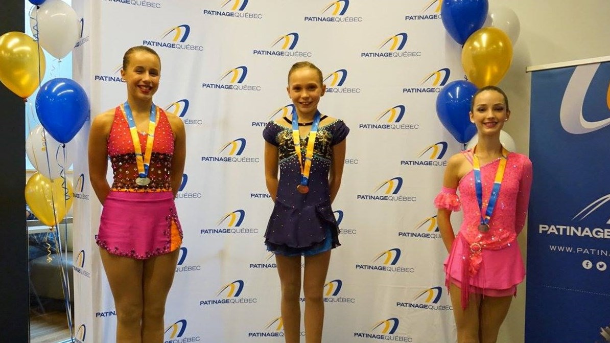Sur la deuxième marche du podium: Sabrina Vadeboncoeur (2e place) chez les Juvéniles Dames moins de 14 ans.