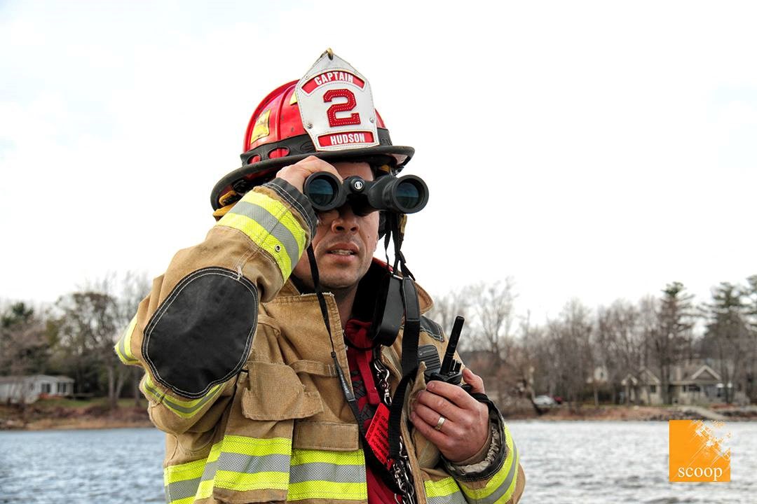 Les pompiers de la Ville de Hudson ont participé au sauvetage.