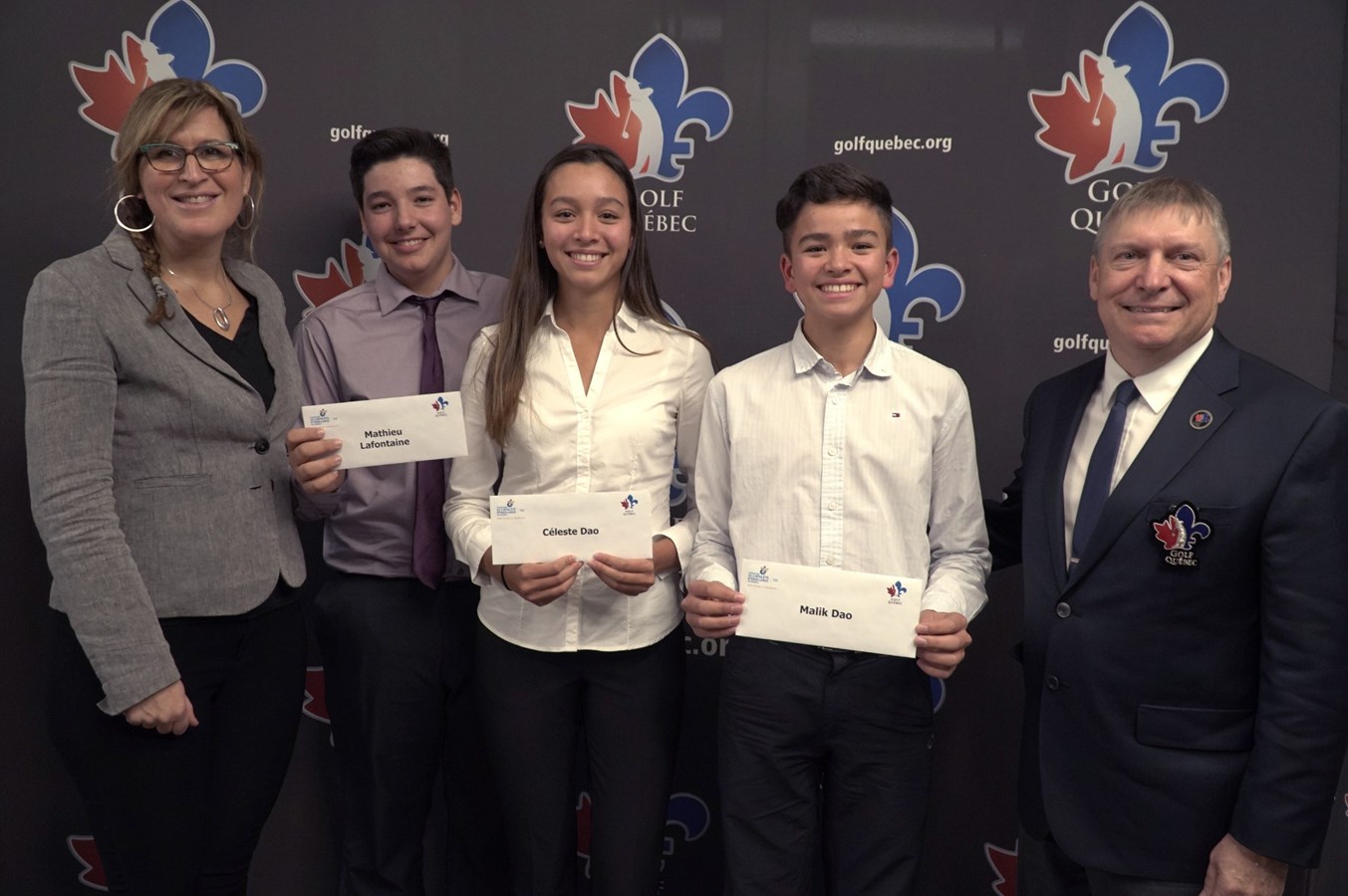 Trois jeunes golfeurs d'ici ont été récompensés par la Fondation de l'athlète d'excellence