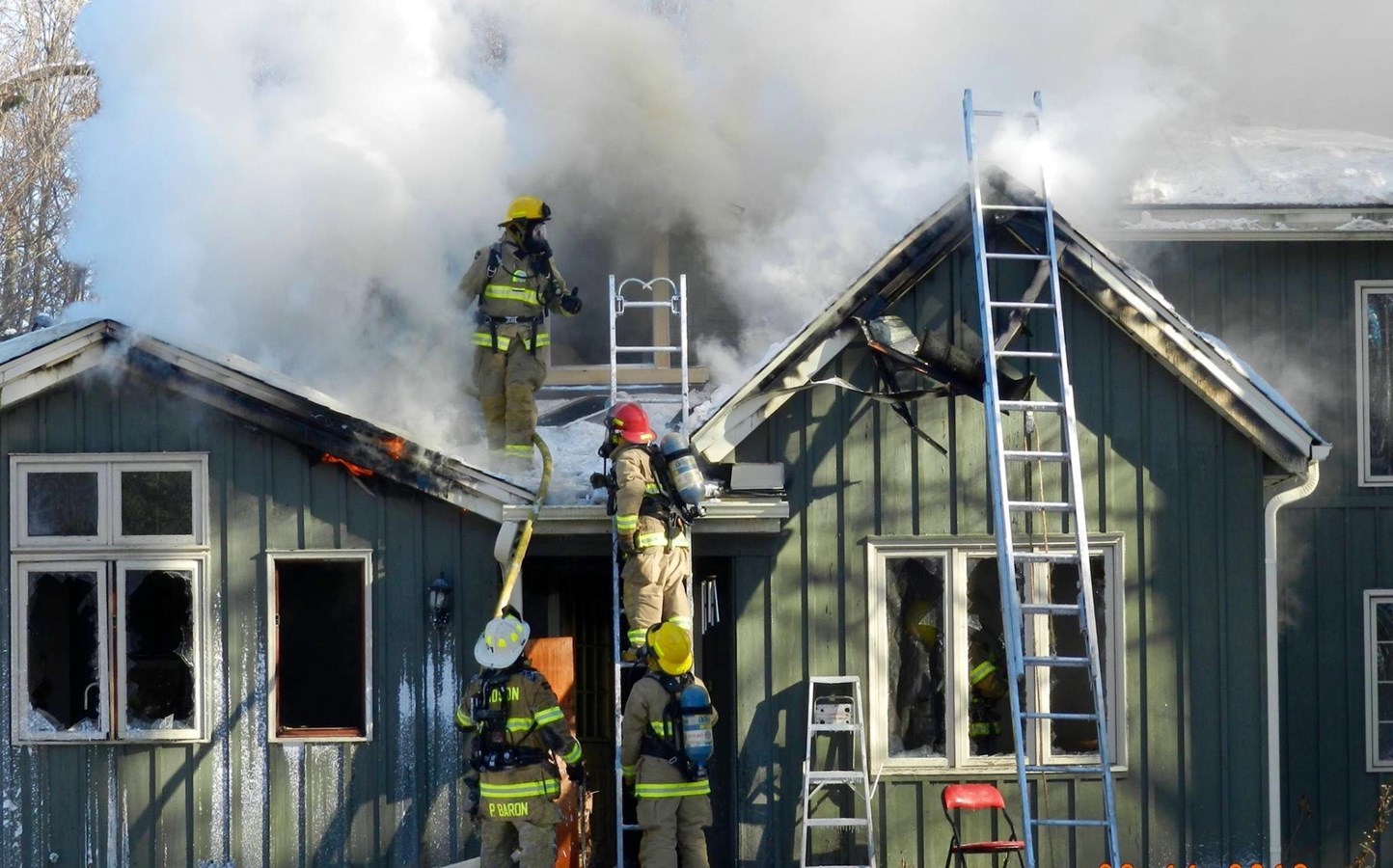 Un feu de cheminée dégénère à Hudson