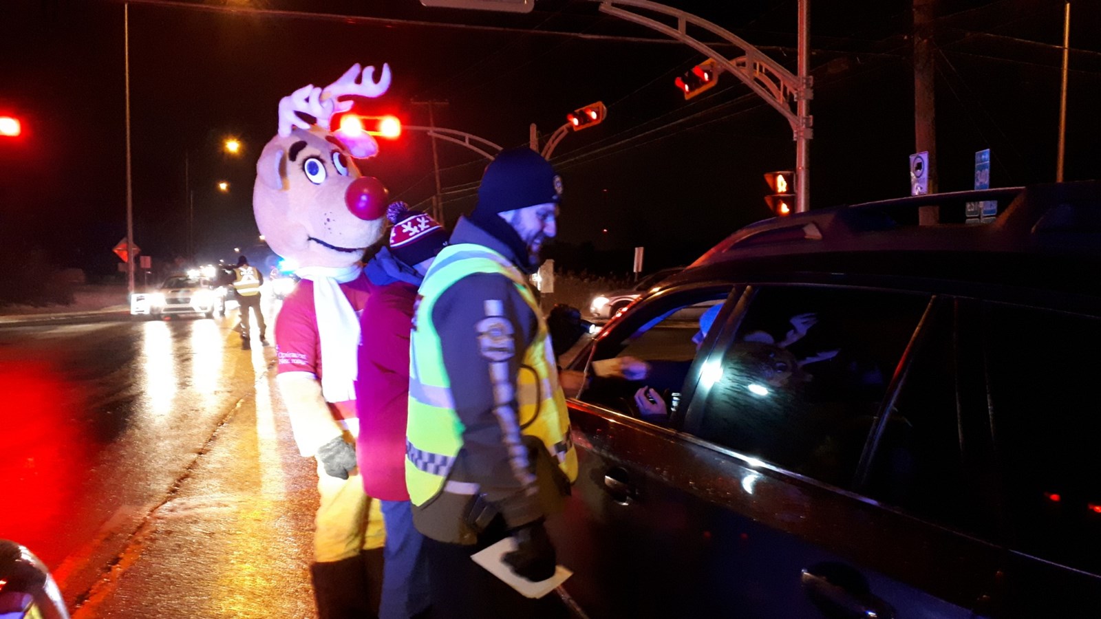 Point de contrôle routier à Saint-Lazare, une dame est arrêtée pour alcool au volant