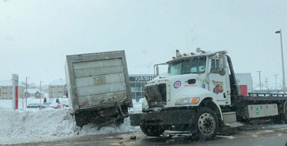 Sortie de route sur l'autoroute 40 en direction est