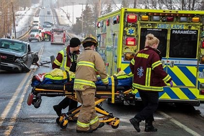 Un camion dérape sur la route 201 à Sainte-Marthe