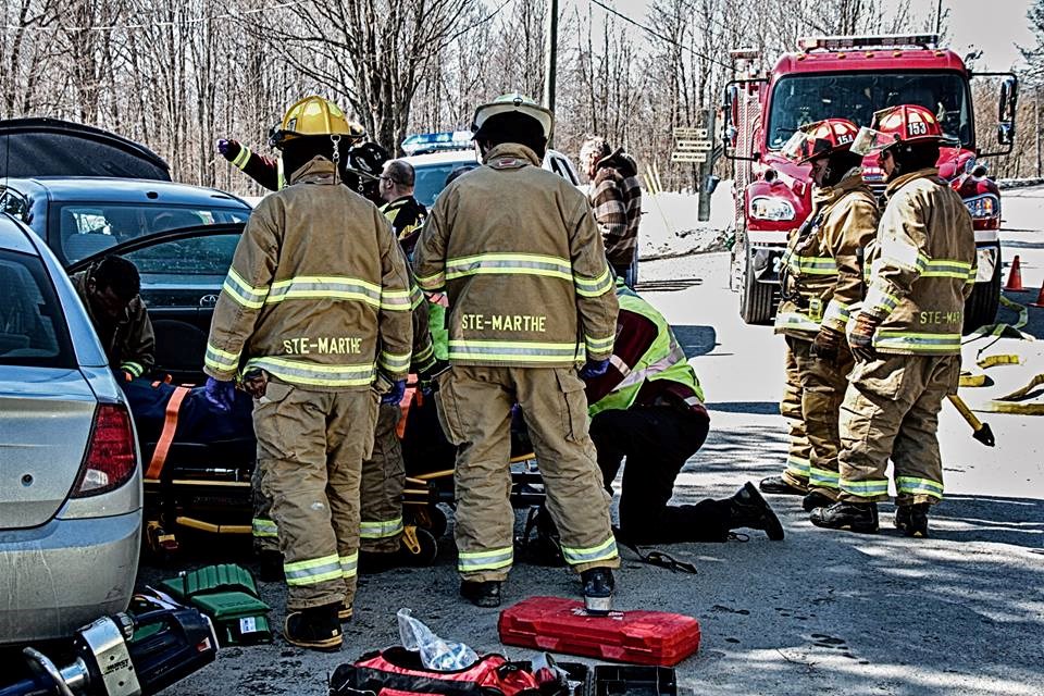 Importante collision sur le chemin St-Henri à Sainte-Marthe