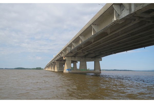 La fin des travaux sur le pont de l'Île-aux-Tourtes est repoussée à la fin du printemps