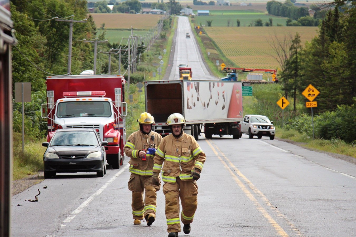 Grave accident sur la route 201 à Sainte-Marthe