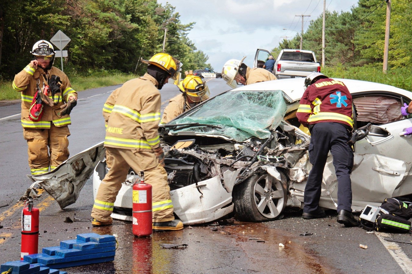Grave accident sur la route 201 à Sainte-Marthe