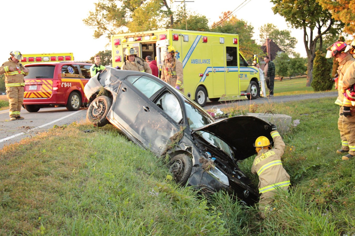 Violente sortie de route à Les Cèdres