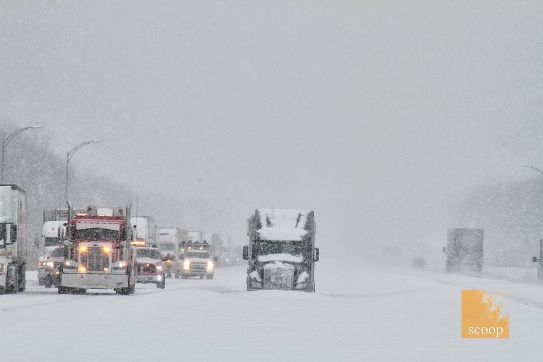Accident impliquant deux poids lourds à Saint-Zotique
