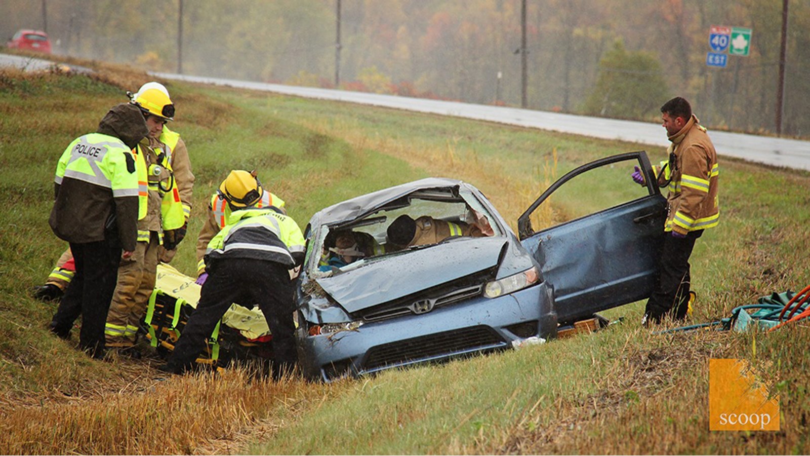 Un conducteur de 18 ans est impliqué dans une sortie de route