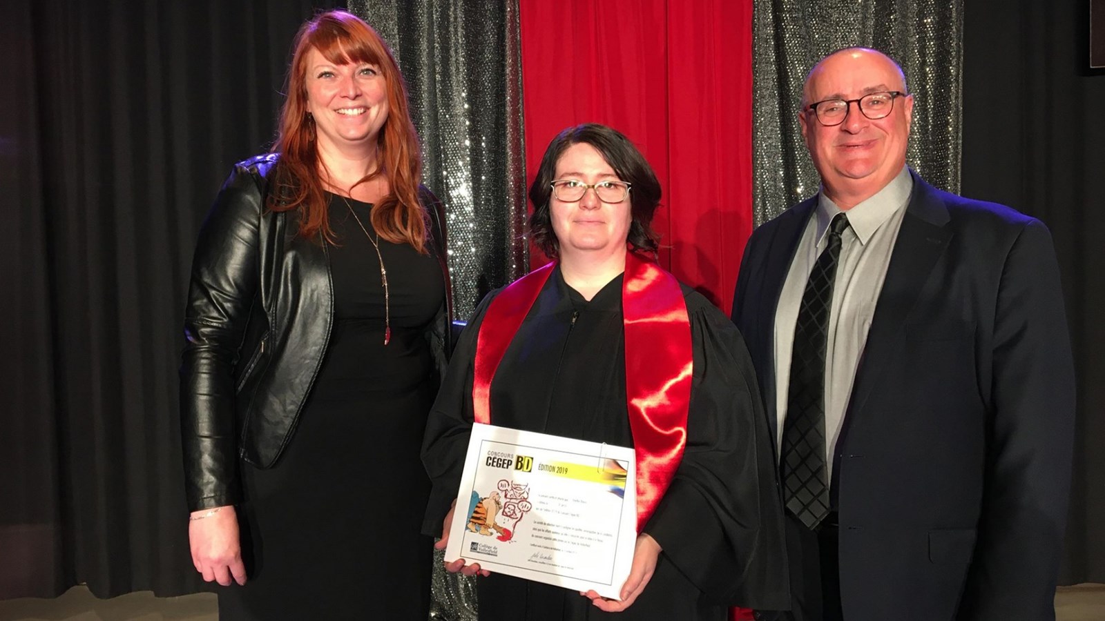 En troisième position, avec une bourse de 250$, du Cégep de Drummondville : Rendez-vous d’Émilie Doré